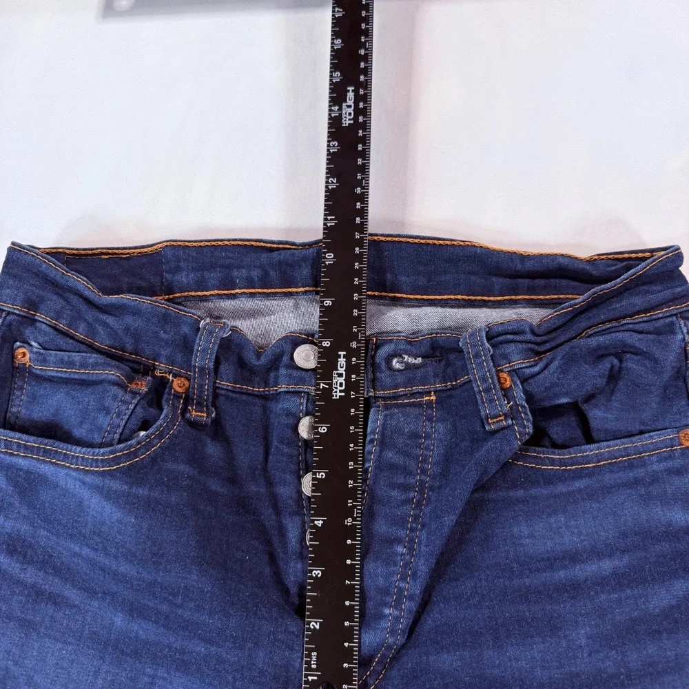 Levis 501 Original Fit Jeans Mens 31x30 Dark Wash Button Fly Straight Leg Denim